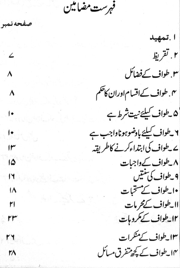 Fehrist 01 Ahkam e Tawaf (احکامِ طواف) – Fazail o Masail Pocket Book by M. Abdur Rahman Kausar